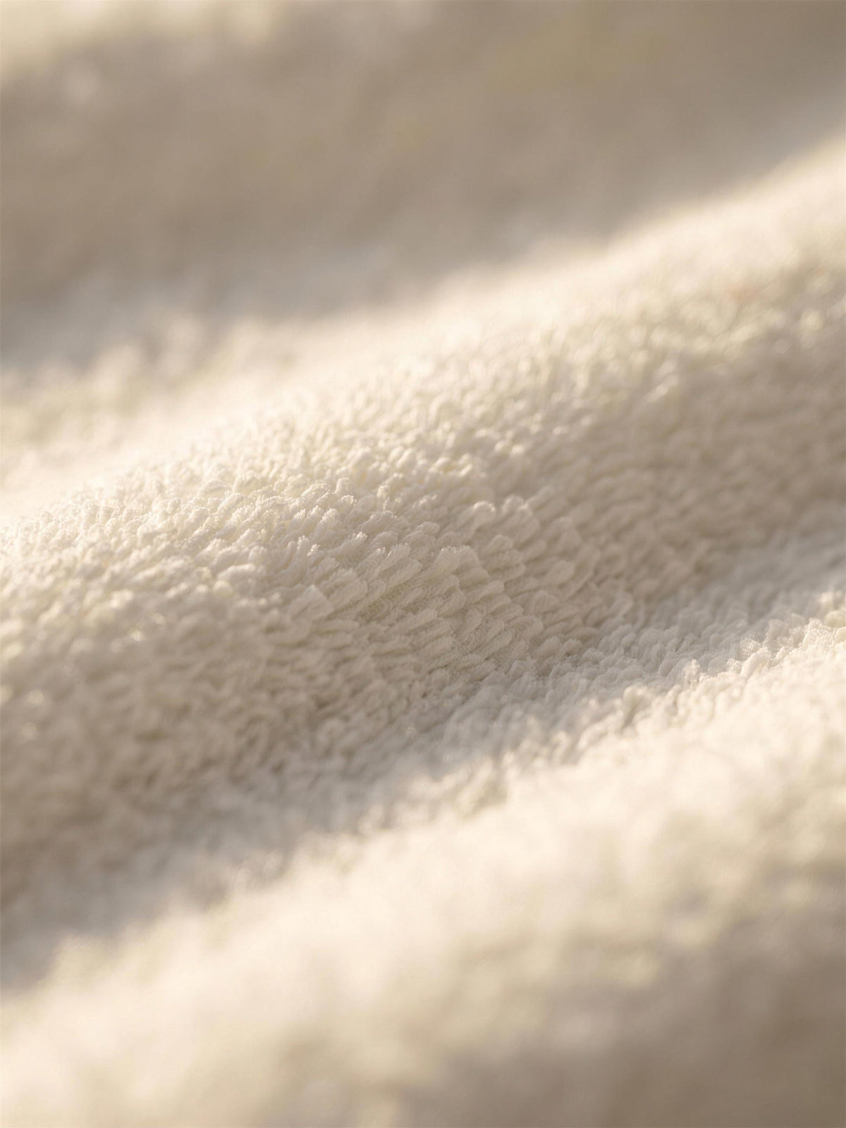 Close-up of clean tight terry loops, no stray fibres